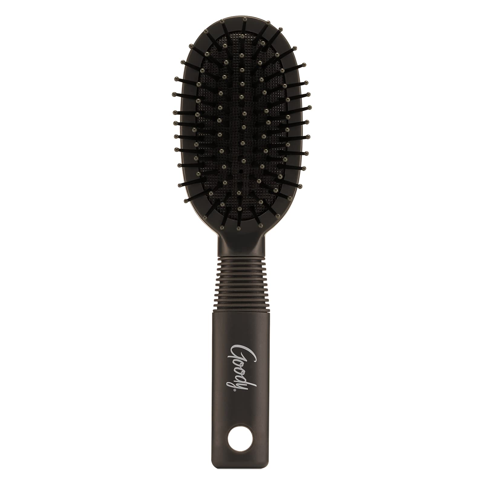 Goody Mini Cushion Hair Brush - Oval Travel Hairbrush for All Hair Types, Tangles Knots Wi