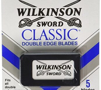 Wilkinson Sword Classic Stainless Steel Double Edge Razor Blades 5 Count (Pack of 20)