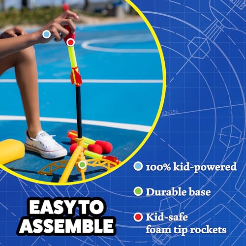 Stomp Rocket Ultra Rocket Launcher for Kids, 4 Rockets - Fun Backyard & Outdoor Kids Toys - Image 5