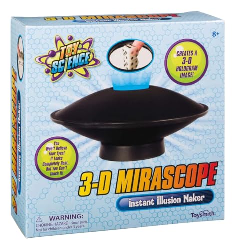 Toysmith: 3-D Mirascope, 6" Instant Hologram Image Maker, Includes a Plastic Frog to Displ