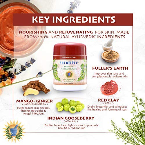 Auromere Ayurvedic Indian Healing Clay Mask for Natural Skin Care - Exfoliating Body Scrub - Image 5