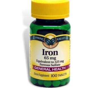 Spring Valley – Iron 65 mg, 100 Tablets