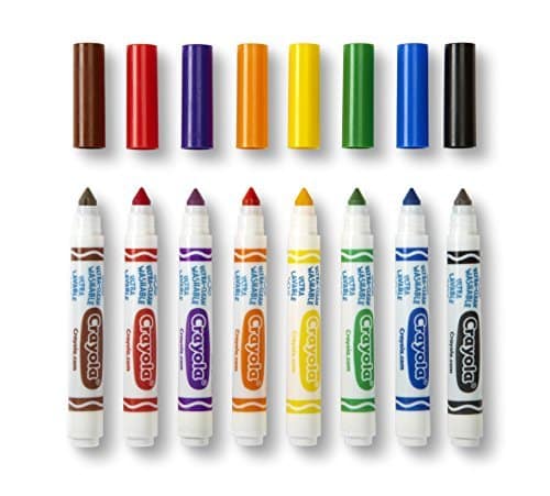 Crayola 8 Ct Broad Line Washable Markers, Assorted Colors, 656820 - Image 5