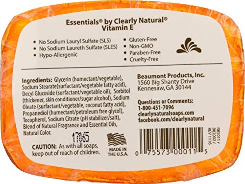Clearly Natural Essentials Glycerine Soap Bar, Vitamin E, 4 Oz - Image 2