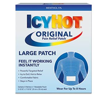 Icy Hot Medicated Patch Extra Strength Pain Relief Patch for Back or Large Area, 5 Count (