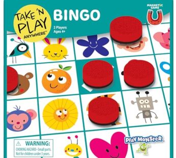 PlayMonster Take N Play Anywhere Bingo – Magnetic Pieces in Magnetic Travel Friendly Tin f