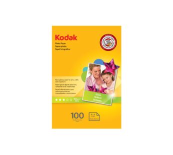 Kodak Photo Paper for inkjet printers, Gloss Finish, 7 mil thickness, 100 sheets, 4″ x 6″