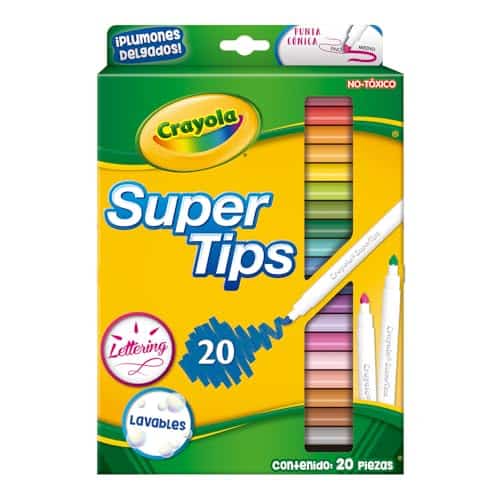Crayola Super Tips Markers, Coloring Book Markers, 20 count