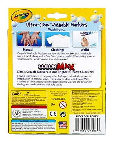 Crayola 8 Ct Broad Line Washable Markers, Assorted Colors, 656820 - Image 3