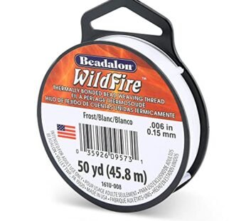 Beadalon Wildfire, 0.006 in, 0.15 mm, Break Strength 10 lb / 4.5 kg, Frost, 50 yd / 45 m