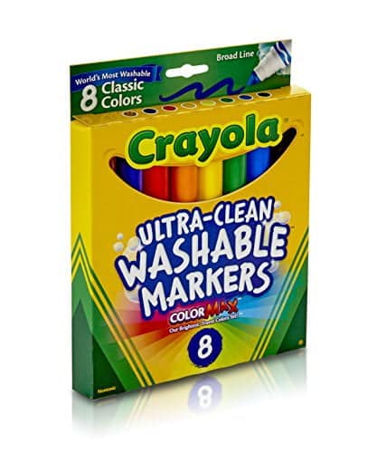 Crayola 8 Ct Broad Line Washable Markers, Assorted Colors, 656820 - Image 2