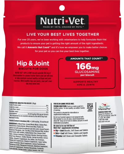 Nutri-Vet Hip & Joint Biscuits for Dogs - Tasty Dog Glucosamine Treat & Dog Joint Suppleme - Image 9
