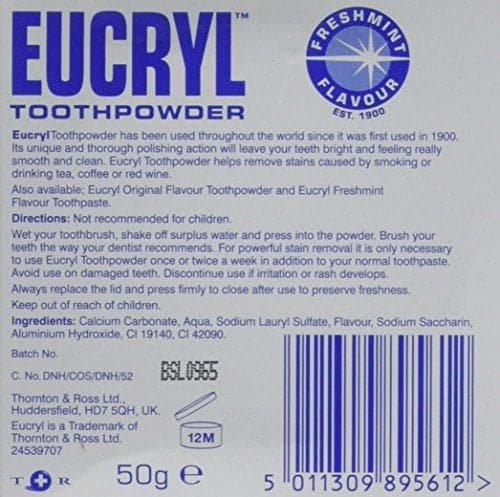 Eucryl Toothpowder Freshmint 50g - Image 8