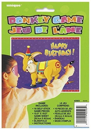 Deluxe Pin the Tail on the Donkey Party Game - (Pack of 12) - Premium Quality Materials - - Image 2