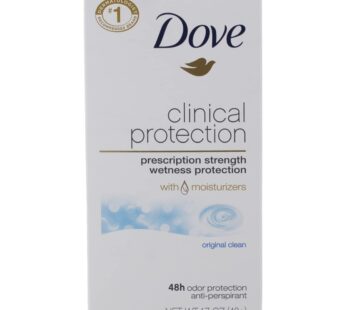 Dove Clinical Protection Antiperspirant/Deodorant, Original Clean, Stick, 1.7 Ounce (Pack