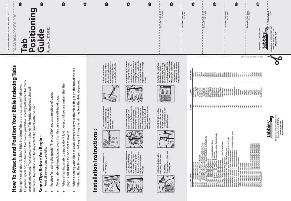 Tabbies Rainbow Bible Indexing Tabs, Old & New Testaments, 80 Tabs Including 64 Books & 16 - Image 8