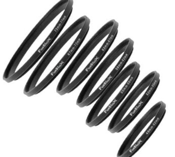 Fotodiox 7 Step Up Ring Filter Adapter Set, Anodized Aluminum, 49-52mm, 52-55mm, 55-58mm,