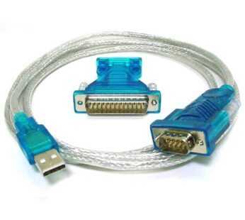 Monoprice USB 2.0 to RS-232 DB-9 Male and DB-25 Male Serial Converter Cable, 1Mbps Data Tr