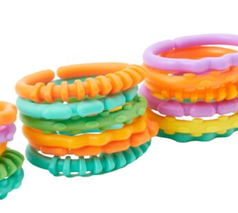 Bright Starts Lots of Links Rings Toys for Stroller or Carrier Seat, BPA-Free, Ages 0 Mont