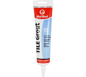 Red Devil 0425 Pre-Mixed Tile Grout Squeeze Tube, 5.5 oz., White