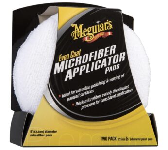 Meguiar’s X3080 Even Coat 5″ Microfiber Applicator Pads, 2 Pack