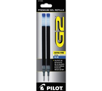 Pilot, G2 Gel Ink Refills, Extra Fine Point 0.5 mm, Blue, Pack of 2