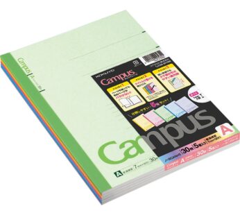 KOKUYO Campus Notebook, A 7mm Ruled, Semi-B5, 30 Sheets, 30 Lines, Pack of 5, 5 Colors, Ja