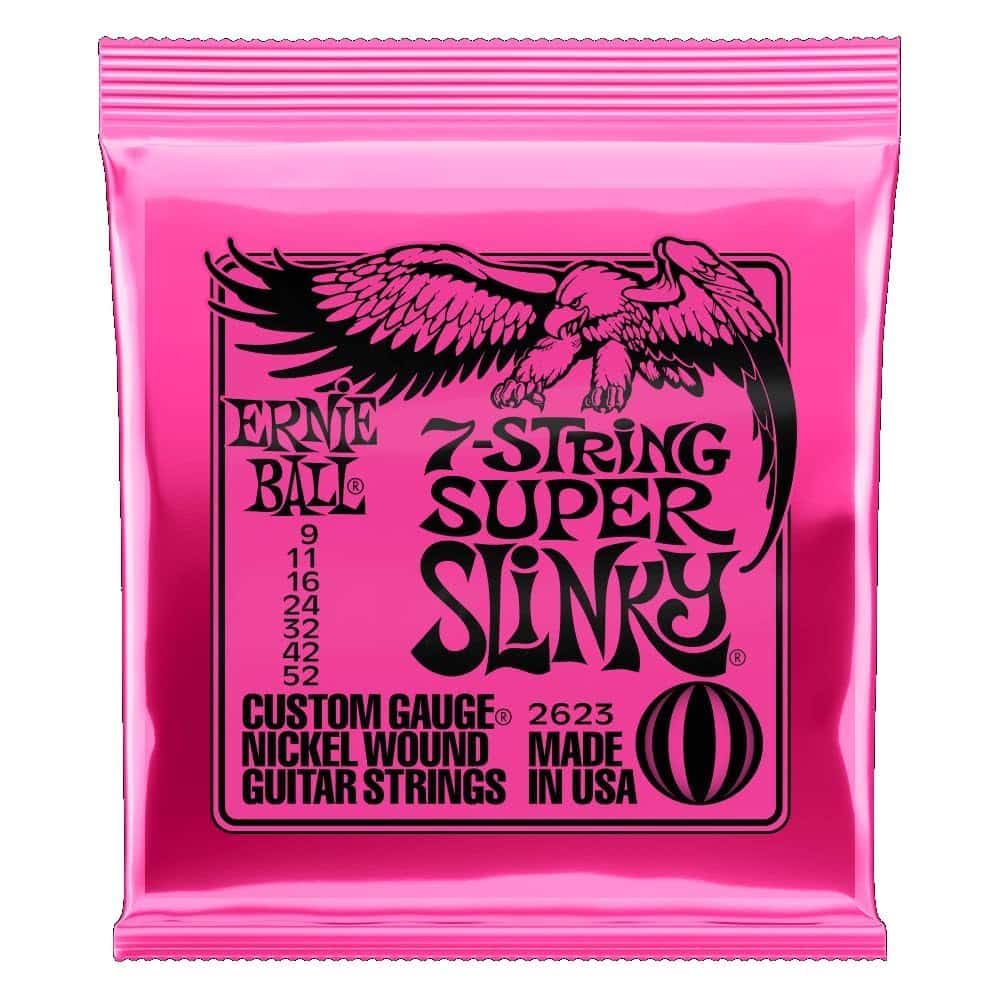 Ernie Ball 7-String Super Slinky Nickel Wound Electric Guitar Strings, 9-52 Gauge (P02623) - Image 5