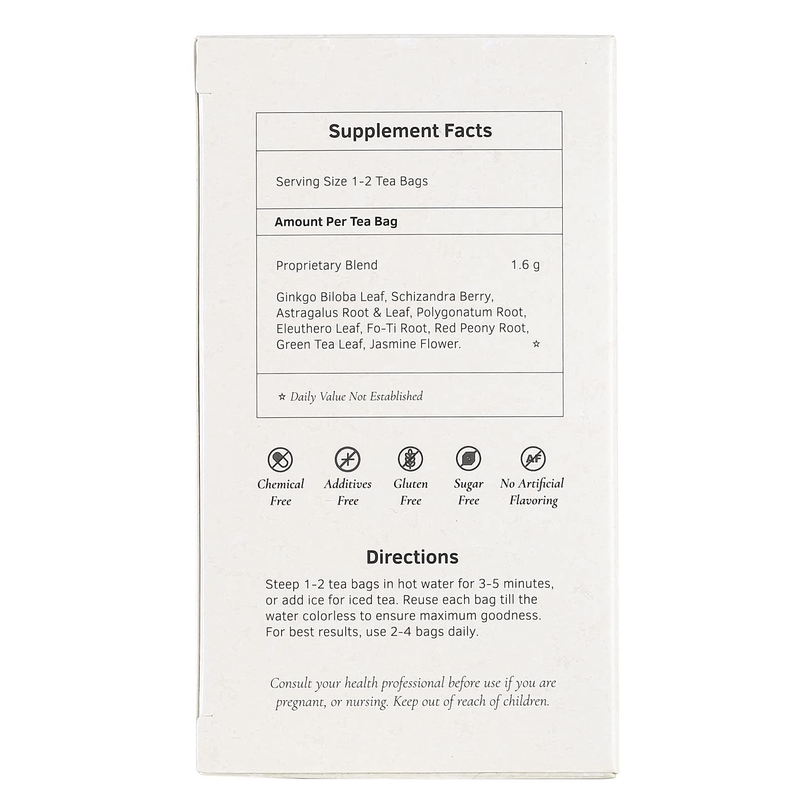 Health King Ginkgo Biloba Herb Tea, Teabags, 20 Count Box - Image 3