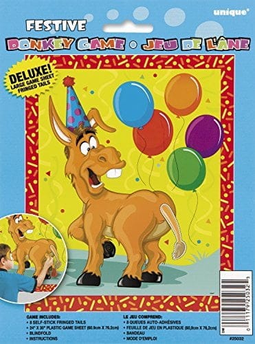 Deluxe Pin the Tail on the Donkey Party Game - (Pack of 12) - Premium Quality Materials - - Image 3