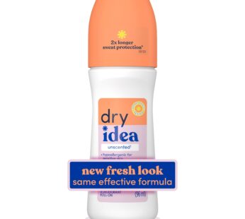 Dry Idea Roll-On Deodorant & Antiperspirant | 2X Longer Sweat Protection | 72-Hour Odor Pr