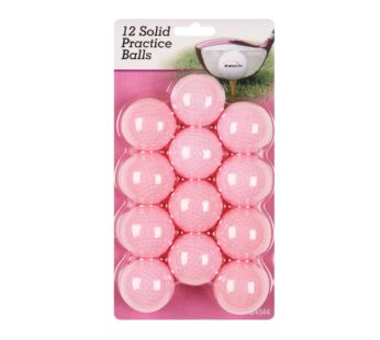 Intech Golf Hollow, Dimpled Practice Balls (12 Pack, Pink)