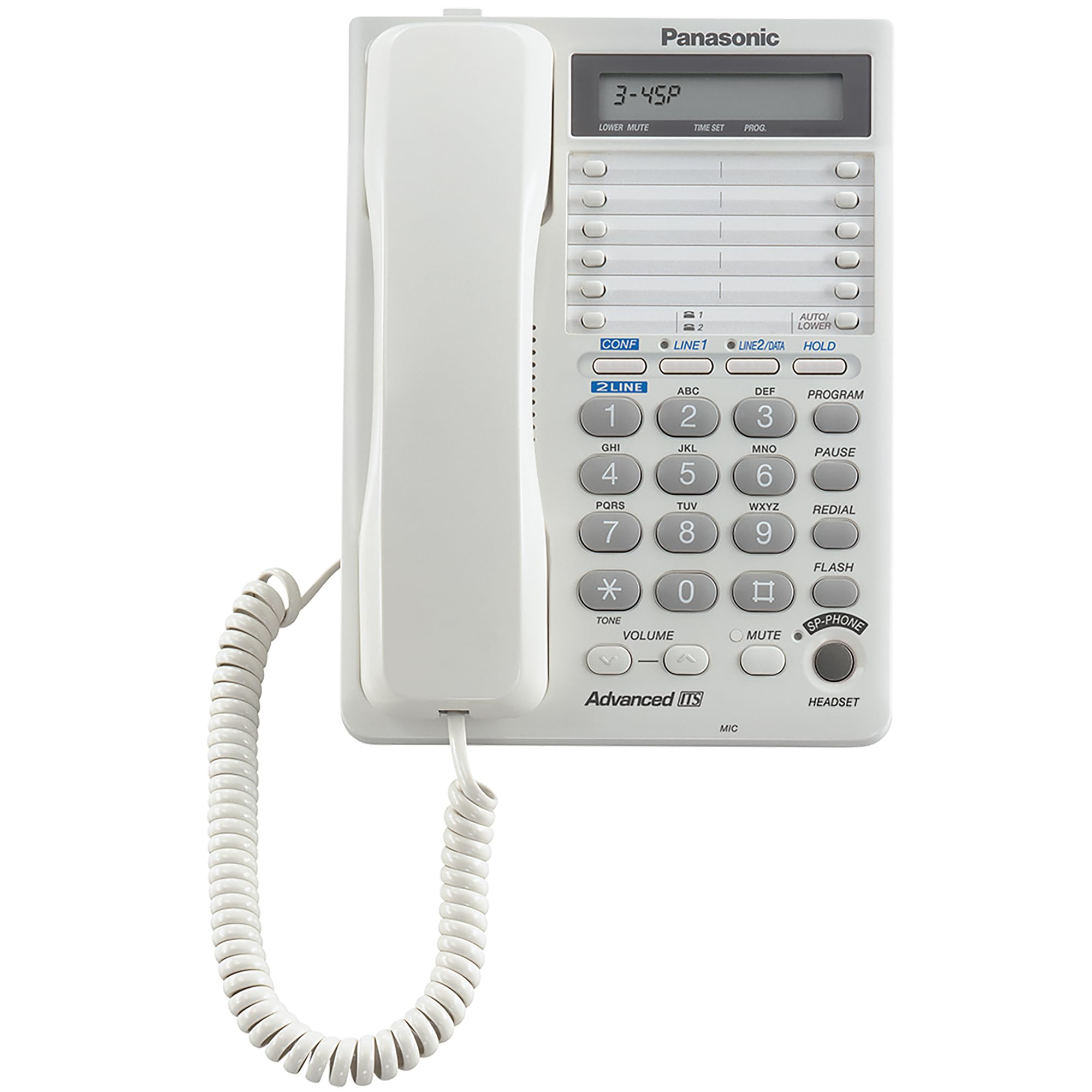 Panasonic 2-Line Integrated Corded Telephone System with 16-Digit LCD, Speakerphone, Clock - Image 2