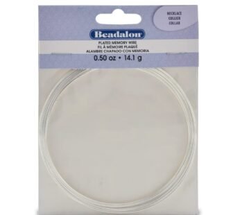 Beadalon Carbon Steel Memory Wire, Round, Oval Bracelet, Antique Brass, 0.35 oz, 23 coils