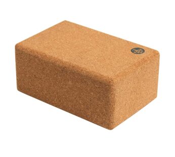 Manduka Yoga Cork Block – Yoga Prop and Accessory, Good for Travel, Comfortable Edges, Lig