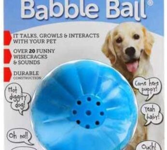 Pet Qwerks Talking Babble Ball – Interactive Chew Dog Toy – Large