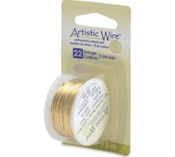 Artistic Wire, 22 Gauge 8 Yards/Pkg, Natural Non-Tarnish Brass