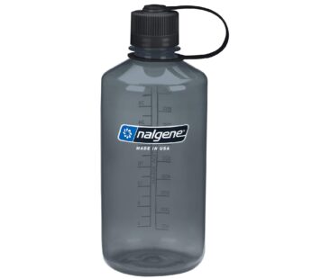 Nalgene Tritan Narrow Mouth BPA-Free Water Bottle, Gray, 32 oz