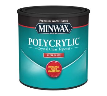 1/2 pt Minwax 25555 Clear Polycrylic Water-Based Protective Finish Gloss