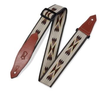 Levy’s Leathers MSSN80-TAN Polypropylene Jacquard Weave Guitar Strap, Tan,Medium