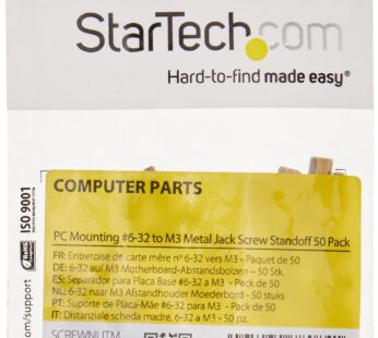 StarTech.com Metal Jackscrew Standoffs #6-32 – Jackscrew standoff – 0.2 in (pack of 50) –