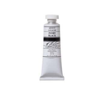 M. Graham 1/2-Ounce Tube Gouache Paint, Ivory Black