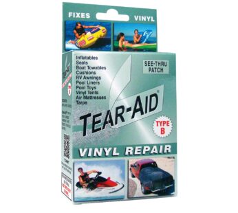TEAR-AID Vinyl Repair Kit, Type B Clear Patch for Vinyl and Vinyl-Coated Materials, Works