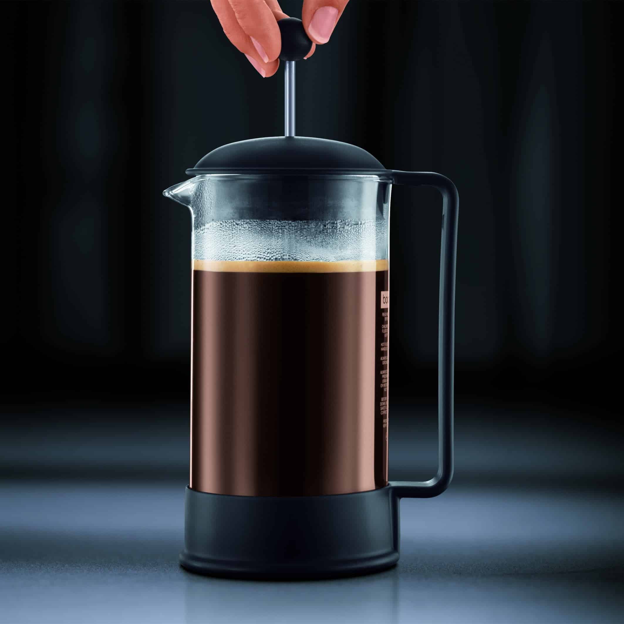Bodum 12 oz Brazil French Press Coffee Maker, High-Heat Borosilicate Glass, Black - Made i - Image 4