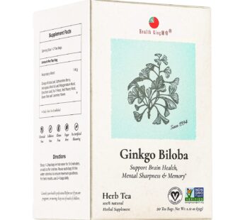 Health King Ginkgo Biloba Herb Tea, Teabags, 20 Count Box