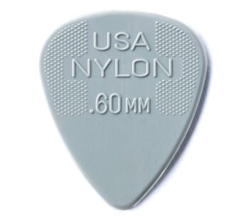 JIM DUNLOP 44P.60 Nylon Standard, Light Gray, .60mm, 12/Player’s Pack