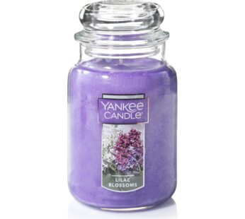 Yankee Candle Lilac Blossoms Scented, 22oz Single Wick Candle, Over 110 Hours of Burn Time