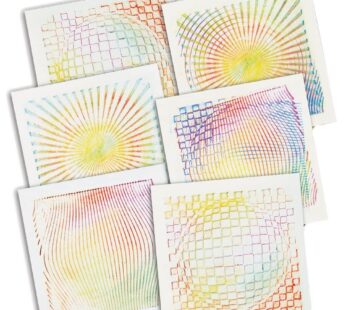 ROYLCO R5841 Optical Illusion 7 by 7-Inch Rubbing Plates, 6-Pack
