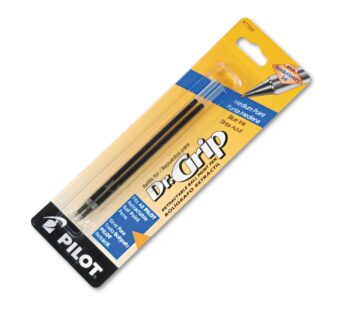 PILOT Dr. Grip Ballpoint Ink Refills for Retractable Pens, Medium Point, Blue Ink, 2-Pack