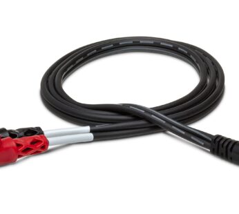 Hosa STP-201RR Right Angle 1/4″ TRS to Dual Right Angle 1/4″ TS Insert Cable, 1 Meter Blac